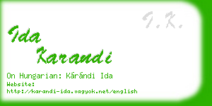 ida karandi business card